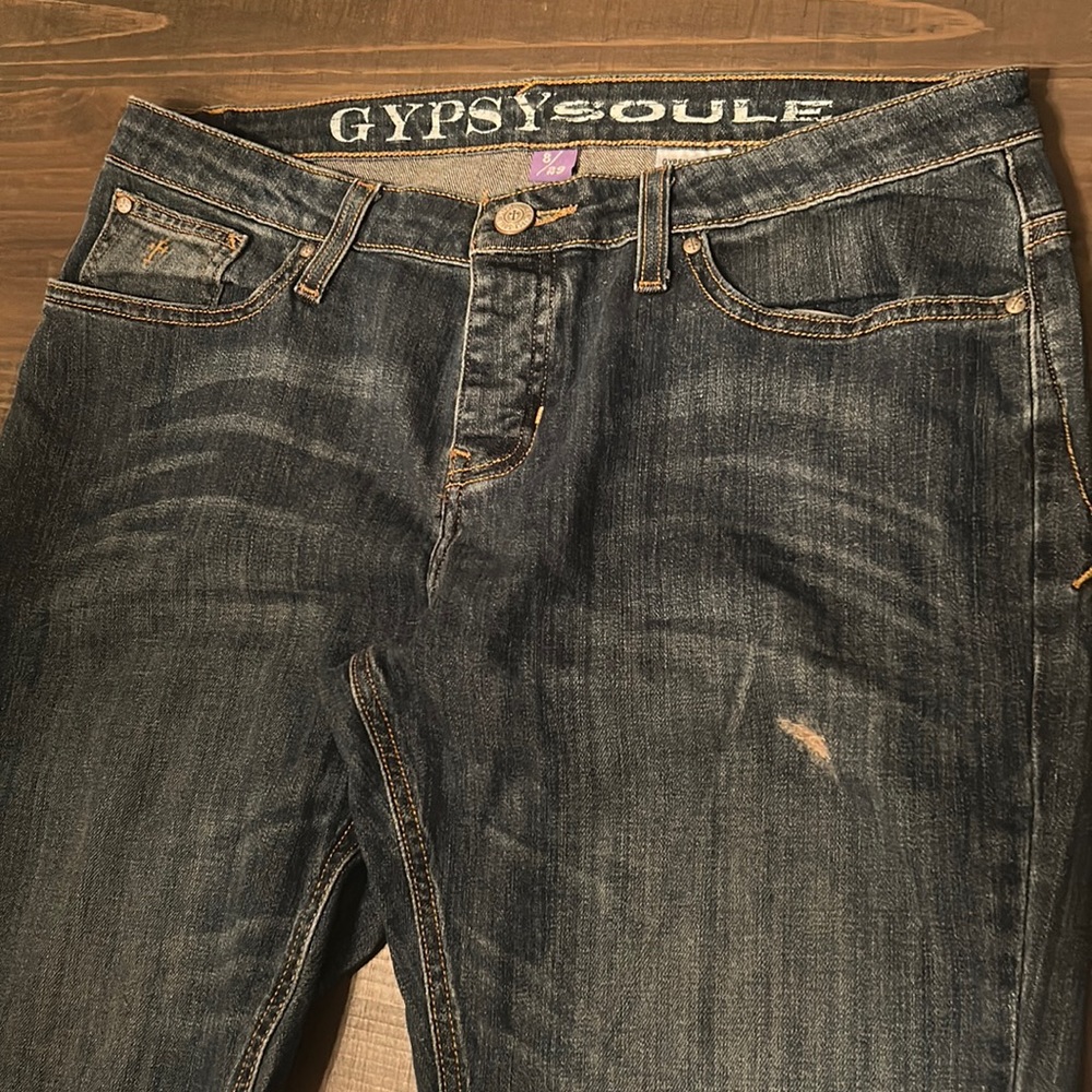Bootcut size 8 dark blue jeans